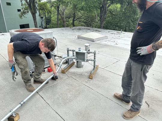 Bending Pipe on Roof